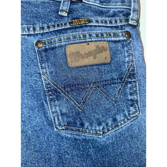 Wrangler Cowboy Cut Jeans Mens 34 x 37 Blue George Straight Western - Picture 7 of 9